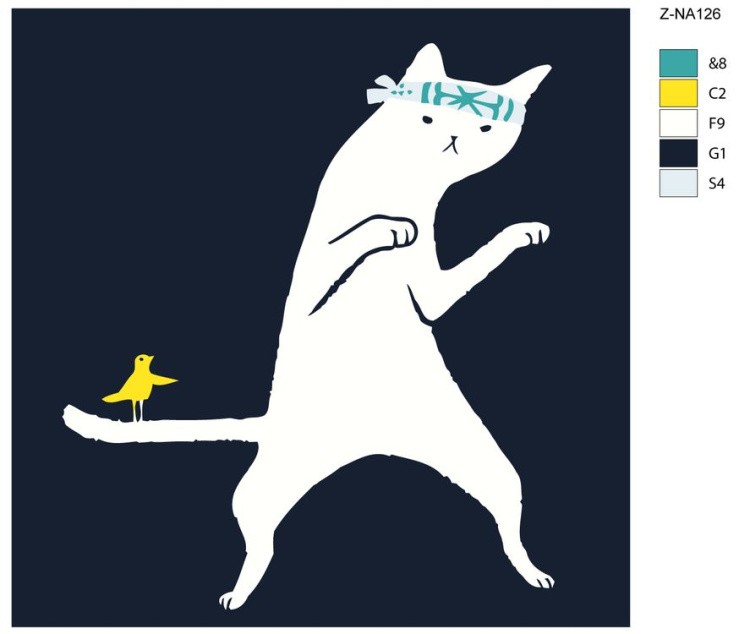 Картина по номерам «Танцующий кот» — картинка 2