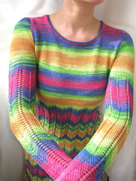 Пряжа ALIZE Bahar Batik Design (4149), фиолетово-белый, 5 шт. по 100 г — картинка 2