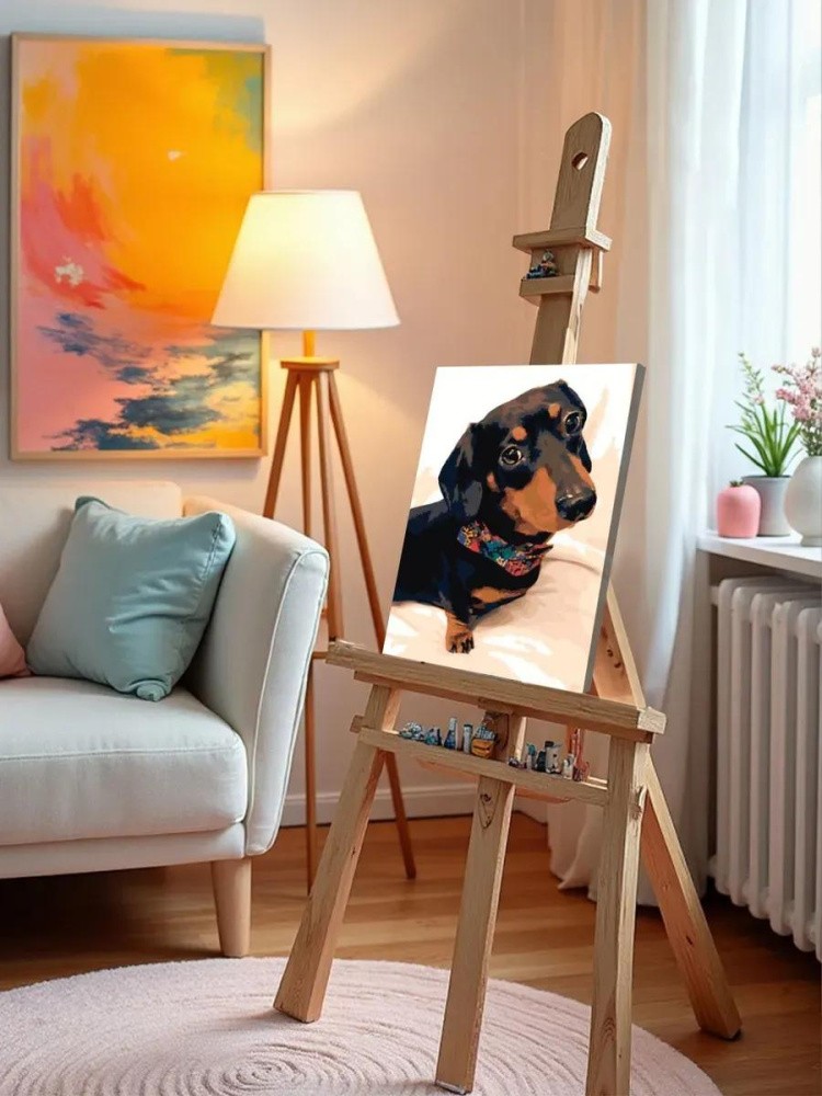 Картина по номерам «Милая такса» — картинка 9