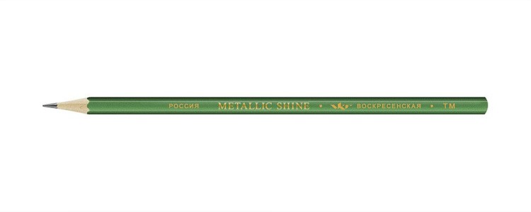 Карандаш графитный ВКФ «Metallic shine» ТМ (HB), зеленый
