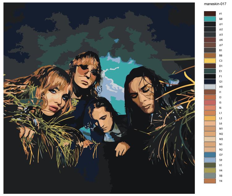 Картина по номерам «Группа Maneskin Манескин: Обложка» — картинка 2