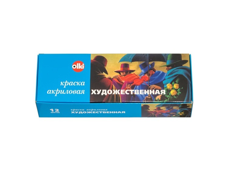 Краски акриловые художественные, набор № 1 (12 цветов) — картинка 2