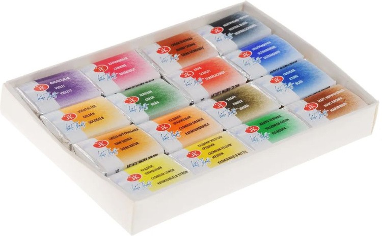 Краски акварельные художественные «Ленинград-2», 16 цв., кювета 2,5 мл, Невская палитра — картинка 2