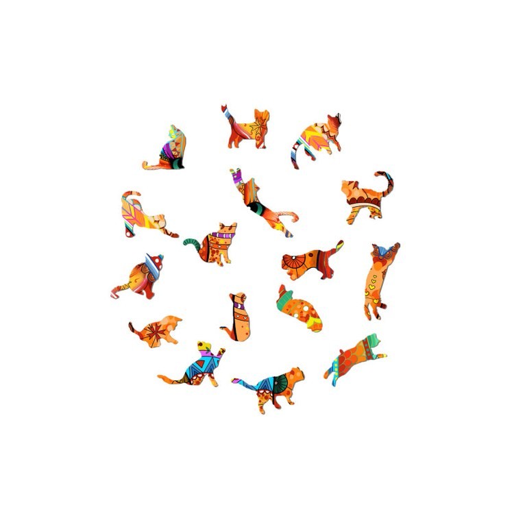 Деревянные пазлы «Сидящий Кот XL», Woodbests — картинка 4