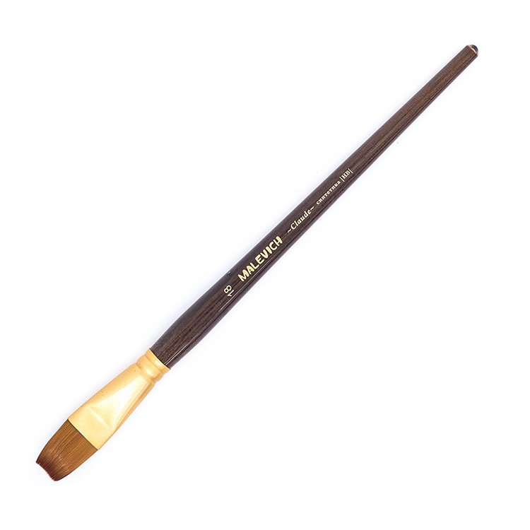 Кисть из синтетики Claude, плоская №18, Малевичъ — картинка 2