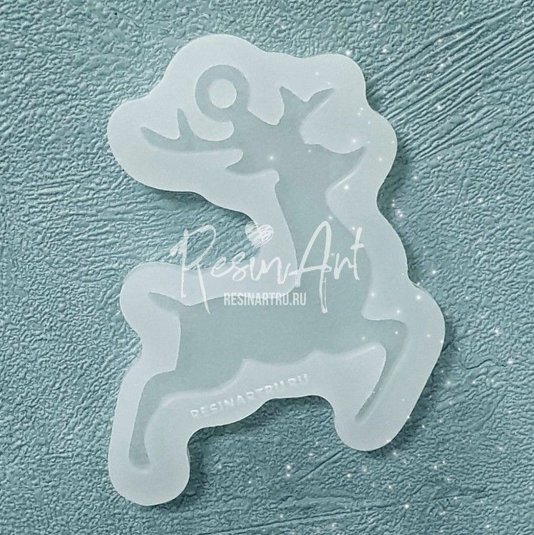 Елочная игрушка Олень №2 - Силиконовый молд, ResinArt — картинка 2