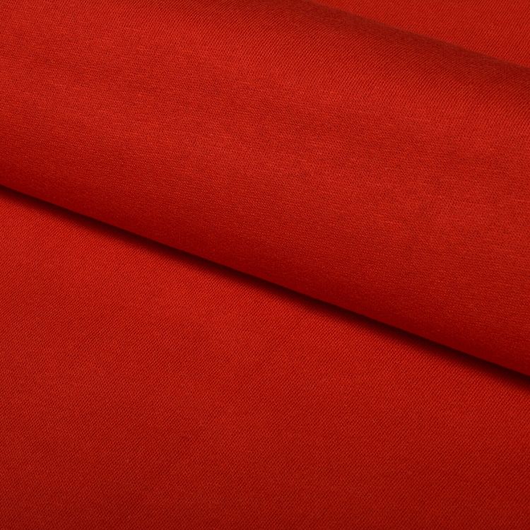 Ткань трикотаж Футер 2х нитка, начес, с лайкрой, 6 м, ширина 200 см, цвет: красный, TBY — картинка 4