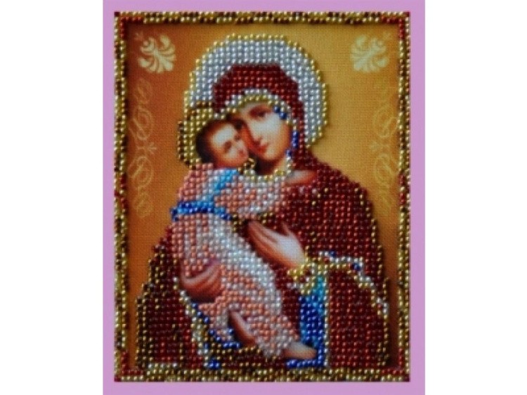 Набор для вышивания бисером Миниатюрная «Владимирская Икона Божией Матери»