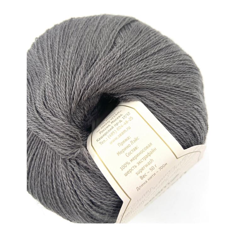 Пряжа SEAM MERINO LACE (05), мышиный, 5 шт. по 50 г — картинка 4