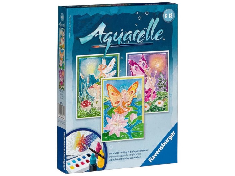 Картина акварелью по контурам «Эльфы» — картинка 5