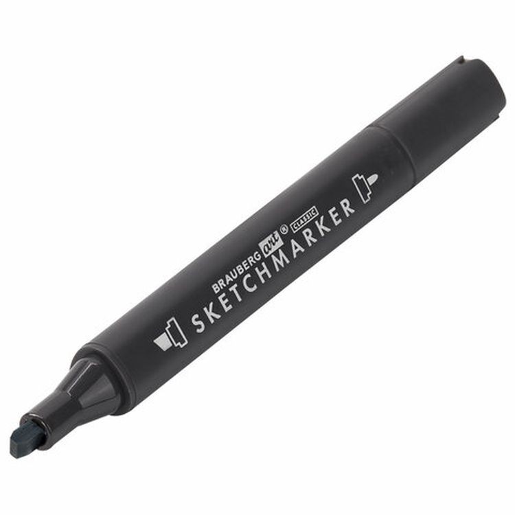 Маркер для скетчинга двусторонний 1 мм - 6 мм BRAUBERG ART CLASSIC, цвет: теплый серый — картинка 4