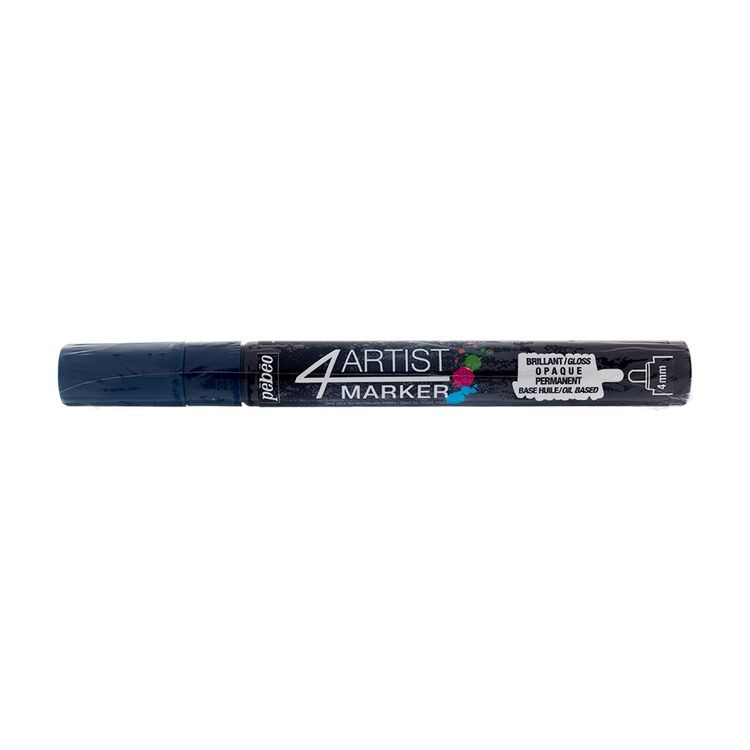Маркер художественный 4Artist Marker на масляной основе, 4 мм, круглое перо, темно-синий, PEBEO