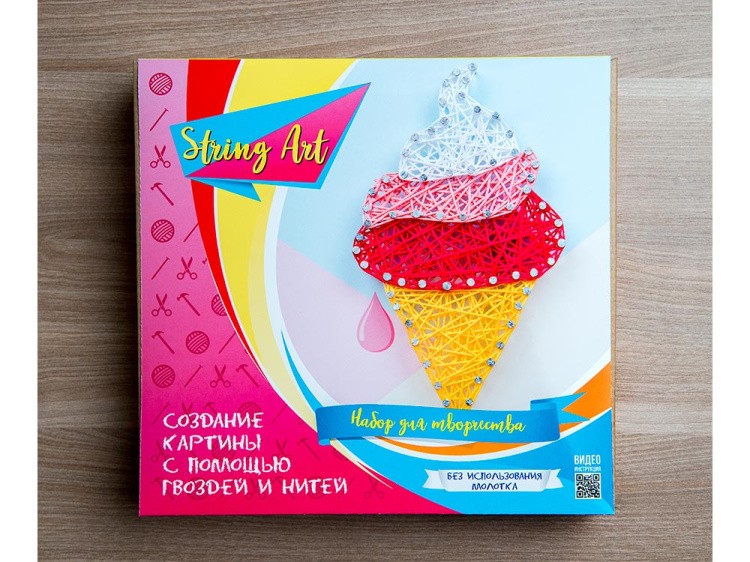 Набор для творчества STRING ART «Мороженка» — картинка 4