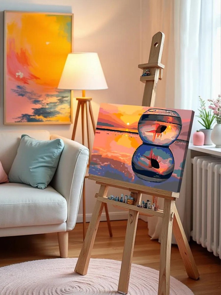 Картина по номерам «Рыбка в аквариуме» — картинка 9