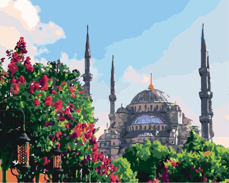 Картина по номерам «Мечеть в саду»