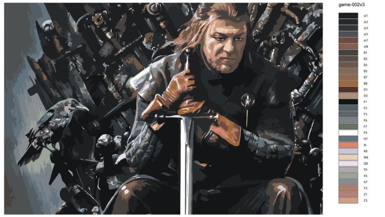 Картина по номерам «Игра престолов: Эддард Старк» — картинка 2