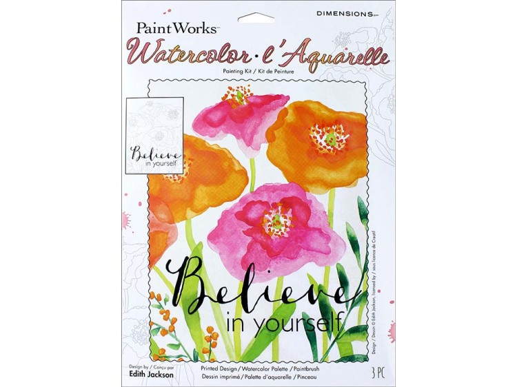 Картина акварелью по контурам «Верь в себя» — картинка 2