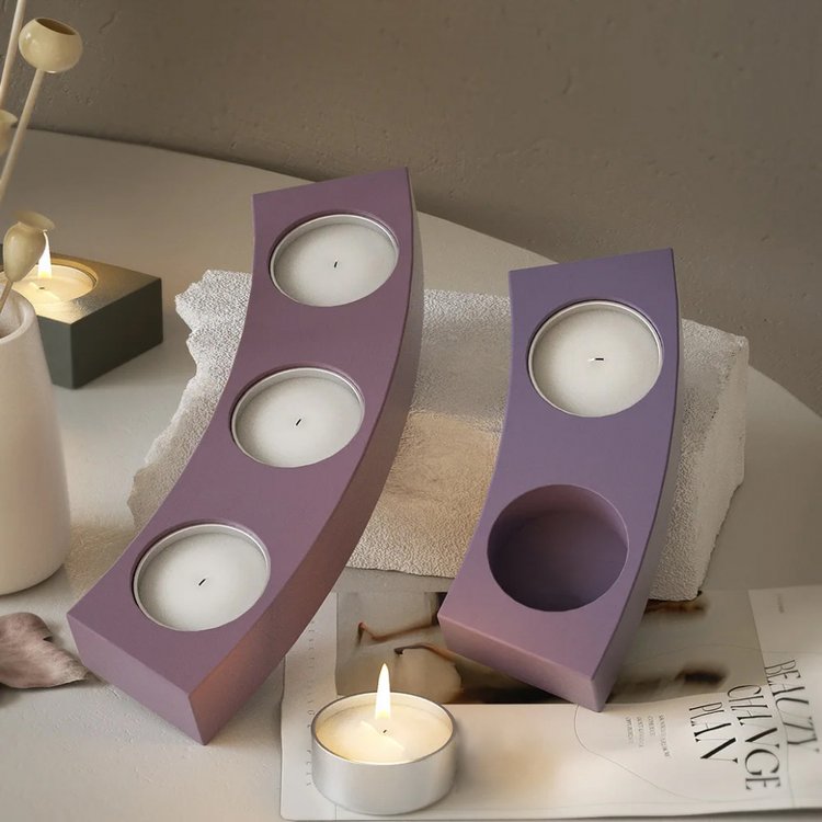 Силиконовый молд - Подсвечник для чайной свечи, 23x6,8см, 1 шт. — картинка 3