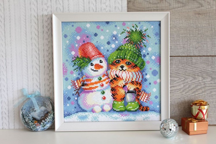 Алмазная вышивка «Полосатая зима» — картинка 2