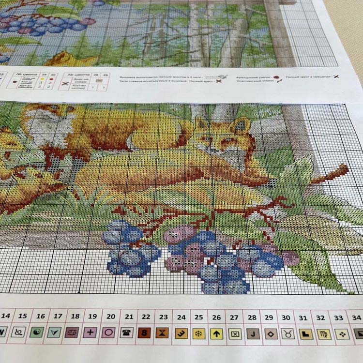 Набор для вышивания «Таежная семья. Лисы» — картинка 6
