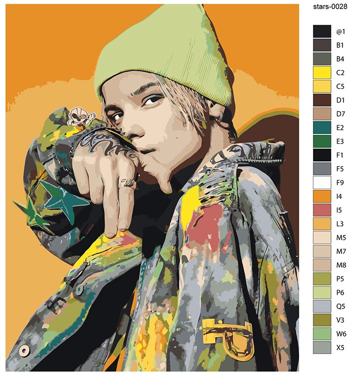 Картина по номерам «Блогер и музыкант Егор Шип 40x50» — картинка 2