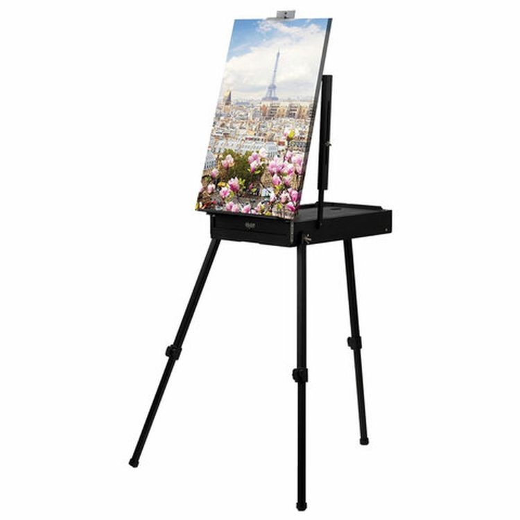 Этюдник-мольберт BRAUBERG ART PREMIERE, алюминиевые ножки, холст до 82 см, черный — картинка 10