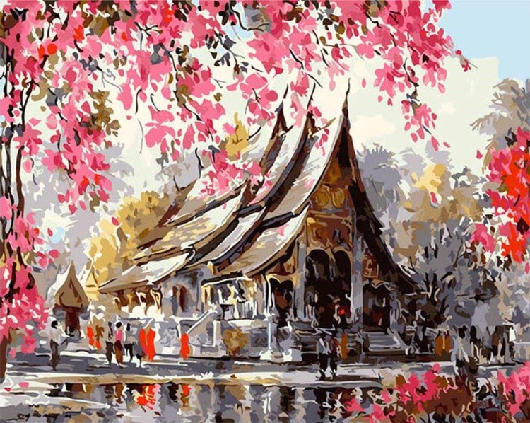 Картина по номерам «Тайский храм»