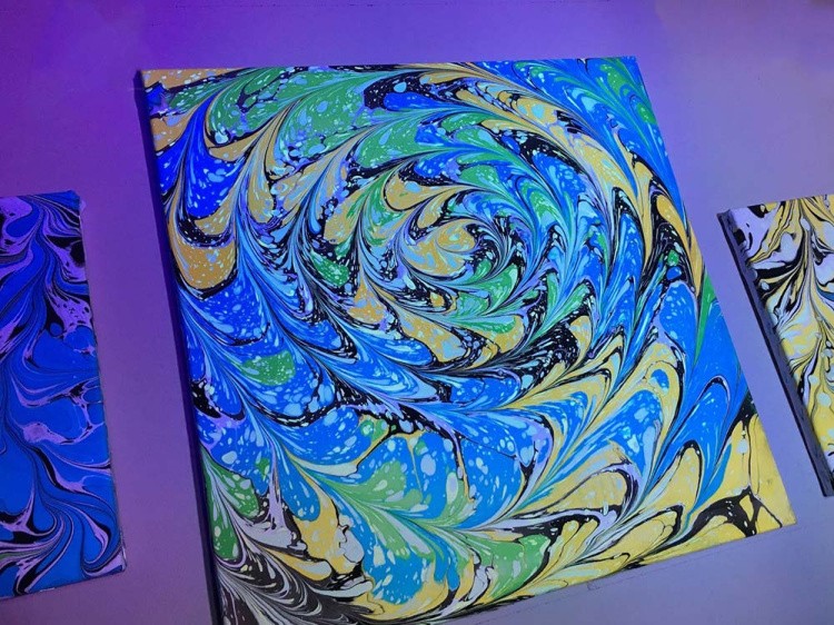 Холст белый для эбру А3 (30х40 см), Amazing Color — картинка 6