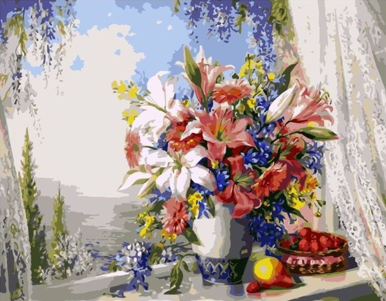 Картина по номерам «Цветочный натюрморт»