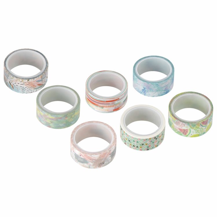 Клейкие WASHI-ленты для декора «Микс №1», 7 цветов, 15 мм х 3 м — картинка 3