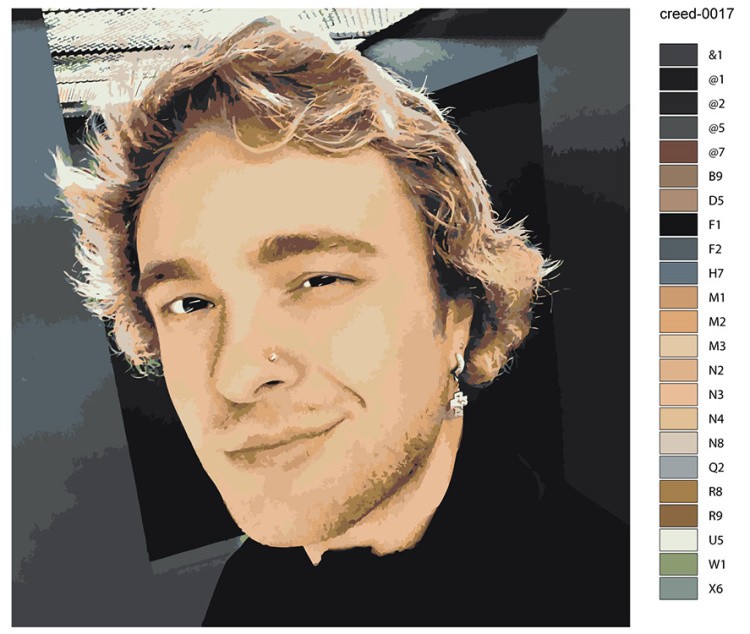 Картина по номерам «Егор Крид: портрет 40x40» — картинка 2