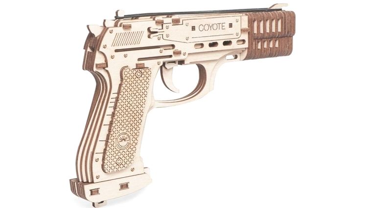 Деревянный конструктор Lemmo «Пистолет резинкострел Койот» — картинка 5