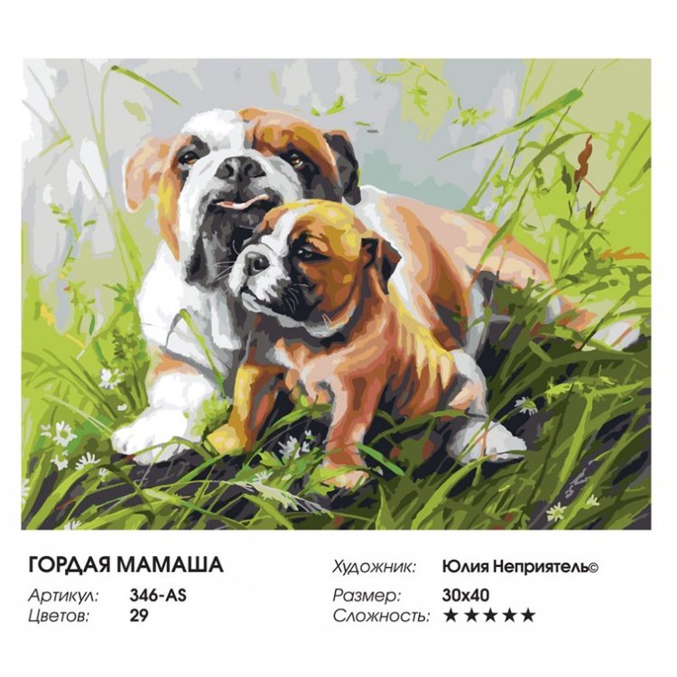 Картина по номерам «Гордая мамаша» — картинка 2