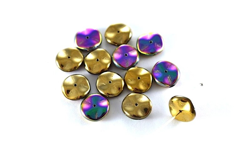 Бусины Preciosa (Чехия) RIPPLE 1 111-01351-00, 12 мм, 10 г, цвет: 00030-98549 california green — картинка 2