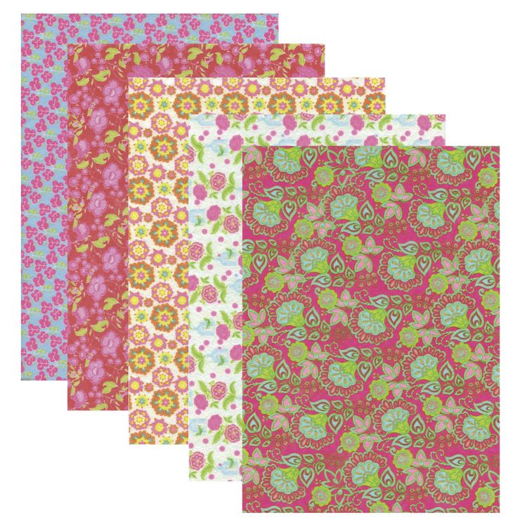 Цветной фетр для творчества А4, Цветы, 5 листов, 5 цветов, толщина 2 мм, ОСТРОВ СОКРОВИЩ — картинка 2