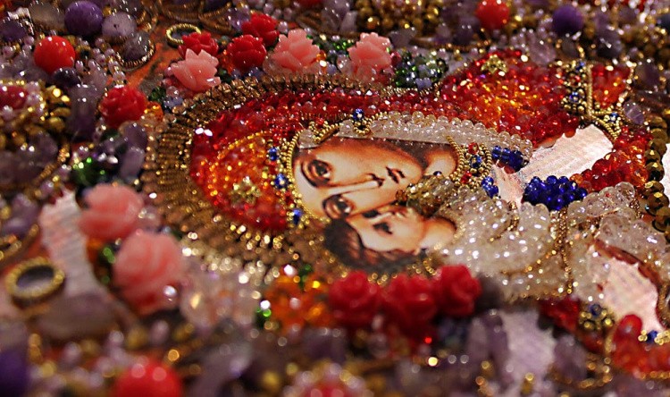 Вышивка Образа в каменьях «Богородица Жировицкая» — картинка 2