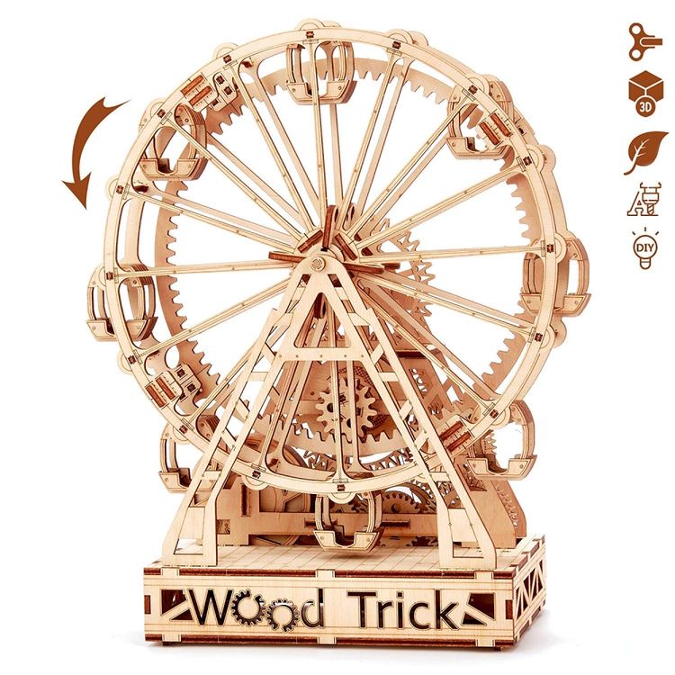 Конструктор из дерева «Механическое колесо обозрения», Wood Trick — картинка 7