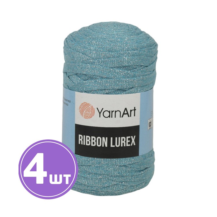 Пряжа YarnArt Ribbon Lurex (Риббон Люрекс) (733), лед, 4 шт. по 250 г