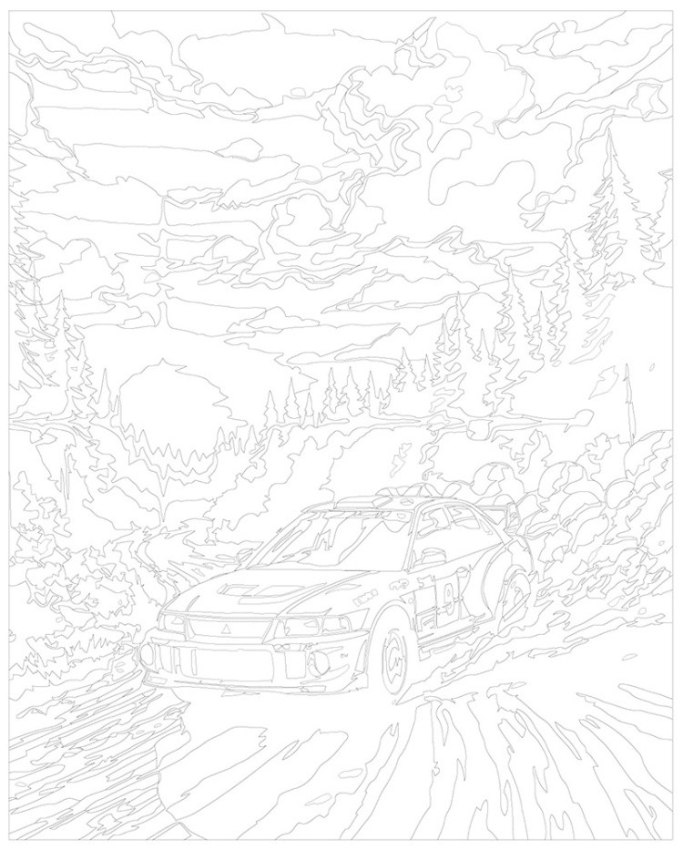 Картина по номерам Машина Mitsubishi Митсубиси лансер 6 — картинка 3