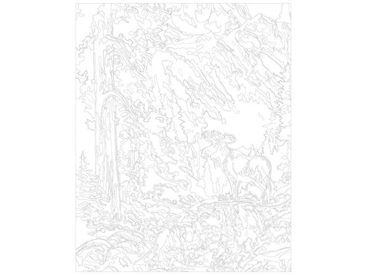 Картина по номерам «Лось в лесу» — картинка 3