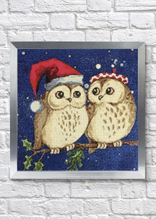 Алмазная вышивка «Совушки на свидании» — картинка 3