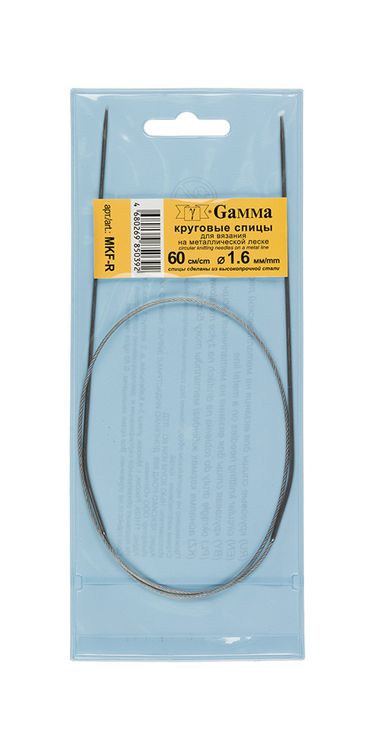 Спицы круговые 60 см, металл, d 1.6 мм, Gamma — картинка 2
