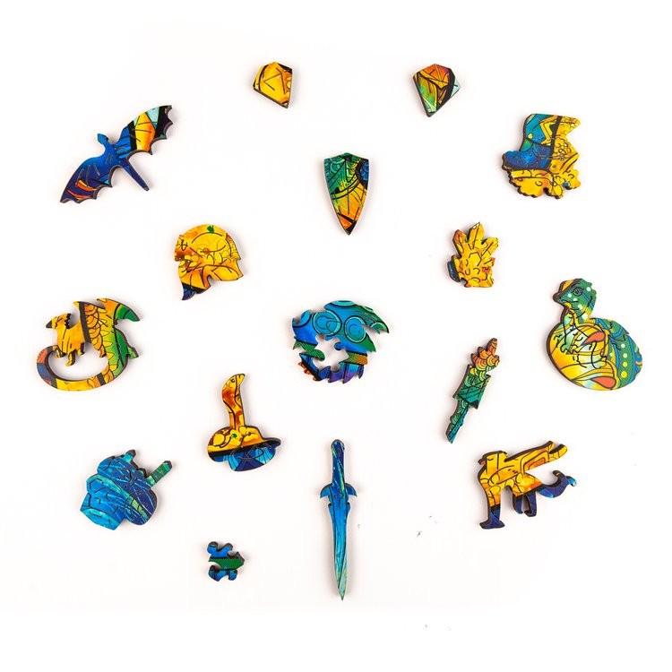 Деревянный пазл Unidragon «Оберегающий Дракон», размер M (А4) — картинка 9