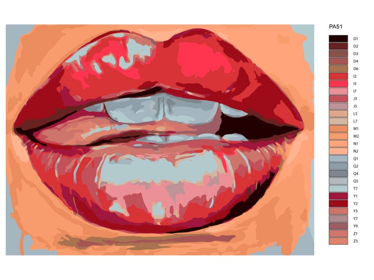 Картина по номерам «Нежные губы» — картинка 2