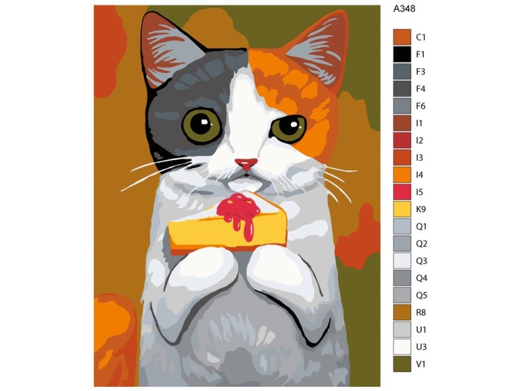 Картина по номерам «Любимое лакомство. Чизкейк» — картинка 2