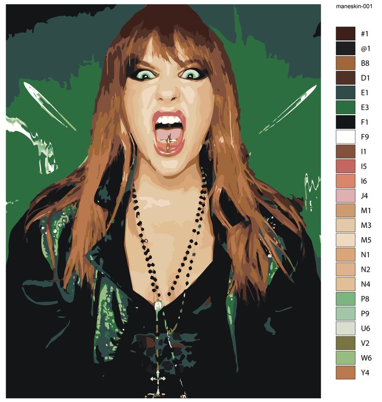 Картина по номерам «Группа Maneskin Манескин: Виктория Де Анджелис» — картинка 2