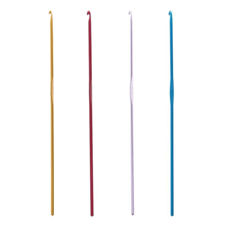 Крючок для вязания желтый, металл, 2,5 мм, 15 см, Gamma — картинка 3