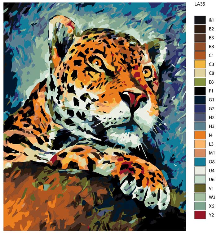 Картина по номерам «Леопард» — картинка 2