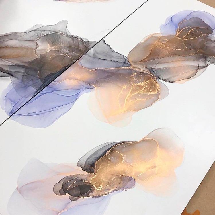 Алкогольные чернила бронза 15 мл, Kamenskaya Ink — картинка 3