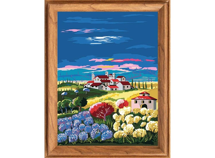 Картина по номерам «Поле с гортензиями» — картинка 2